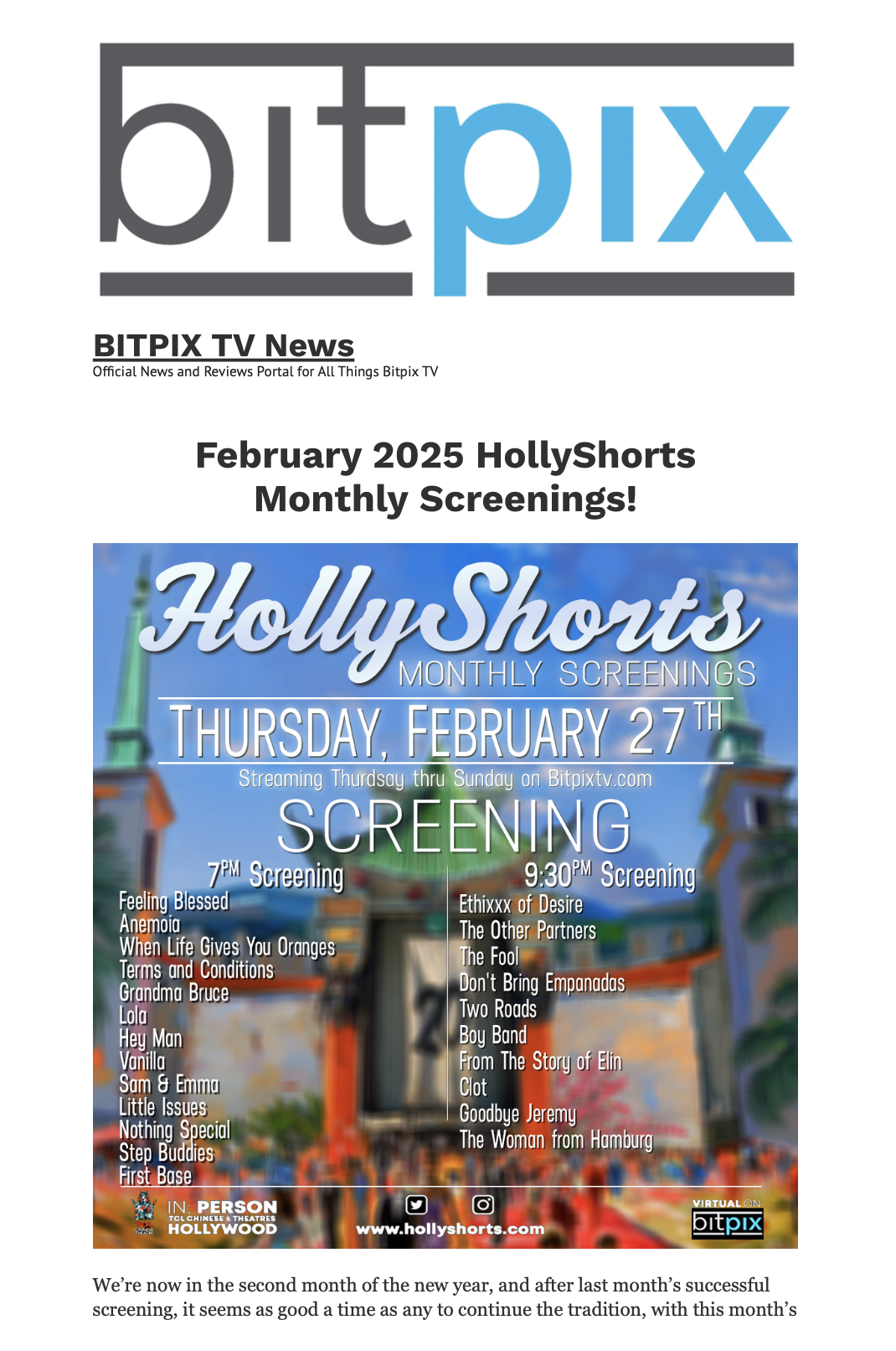 HollyShorts Joseph Neibich BitPix