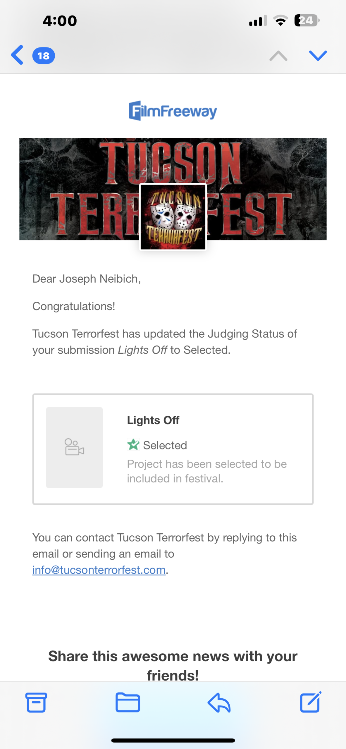 Joseph Neibich Tucson Terror